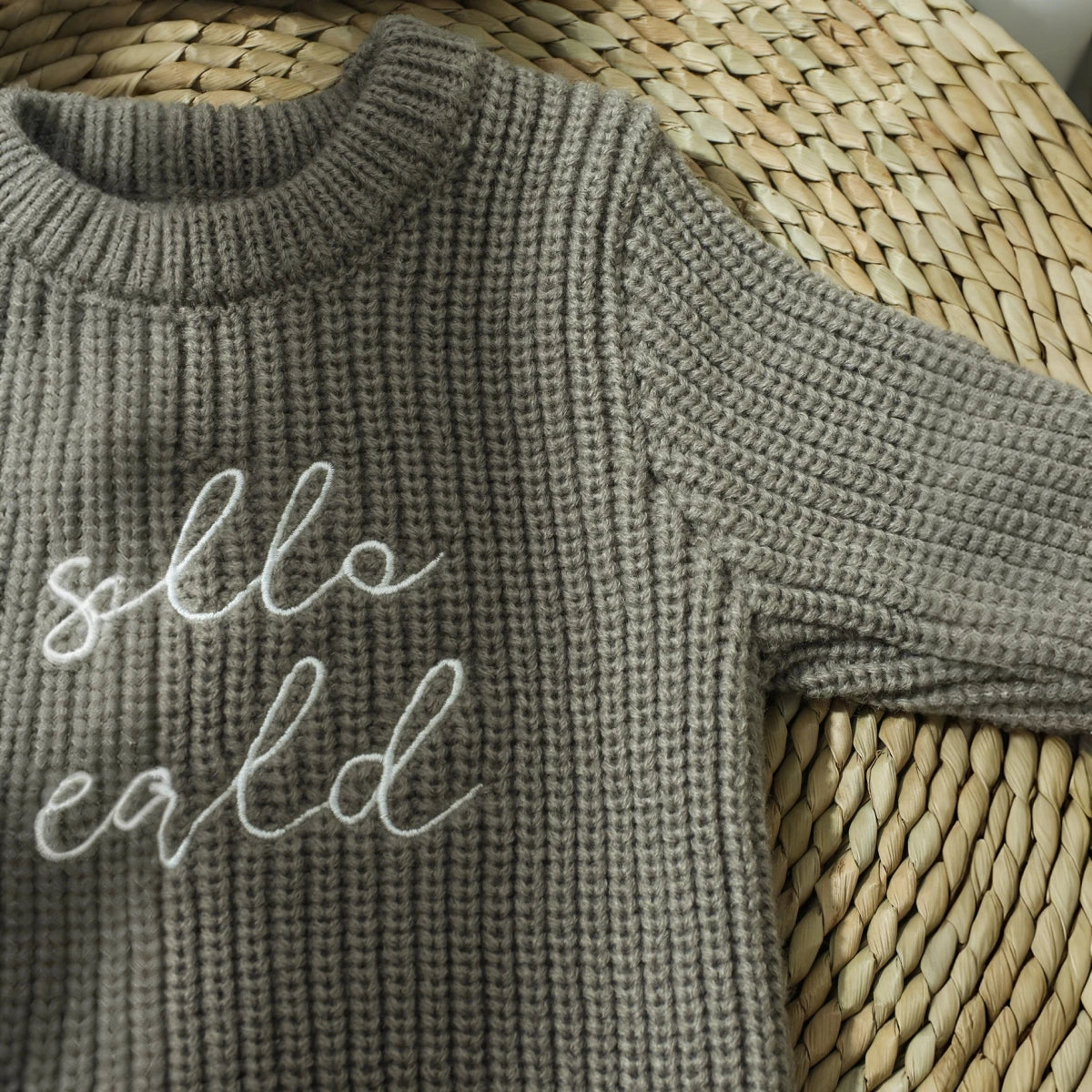Ylsteed Hello World Knitting Newborn Photography Romper with Matching Pomp Hat Baby Boy Girl Sweater Outfits for Photo Shooting