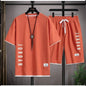 Summer Hot Selling Men's Sports Set JORDAN Printed Casual T-Shirt + Shorts Two-Piece Running Set Breathable and Comfortable