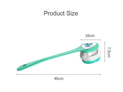 Electric Bath Brush 5-in-1 Long Handle Rechargeable Spin Body Facial Scrubber Back Rubbing Cleaning  Massage Spa Shower Brush