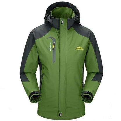 Outdoor Jacket Pants Sets Men Fleece Thermal Waterproof Windproof Hooded Jackets Hiking Military Trip Mountain Camping Clothes