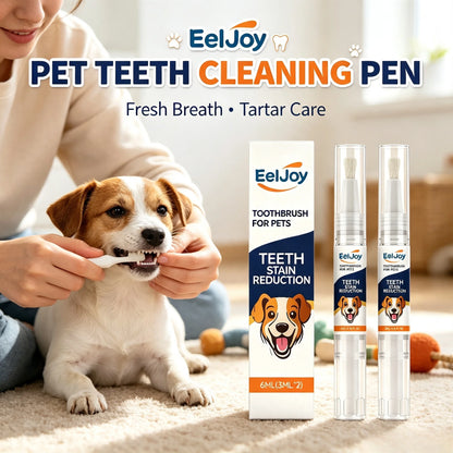 Pet Teeth Cleaning Pen Plant‑Based Mild Reduce Tartar Stain Fresh Breath Portable Oral Care for Dogs Cats Daily Dental Cleaner