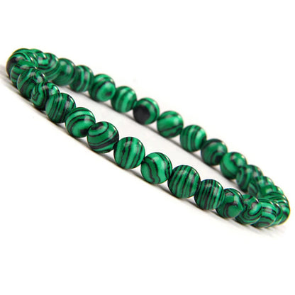 Natural Green Malachite Stone Bracelet 6/8/10mm Handmade Round Beads Bracelets Couple Energy Yoga Bracelet Men Women Jewelry Top