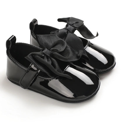 2025Black Fashion Newborn Party Princess Shoes  Boys And Girls' First Step Walking Shoes Rubber Soled Anti Slip Baby Shoes 0-18M