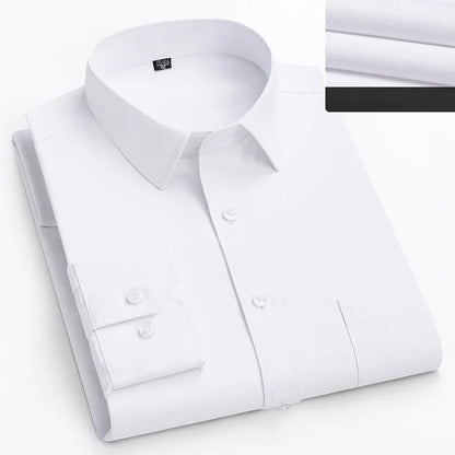  Super Big Size 11XL 10XL 9XL 8XL Dress Shirts For Men Long Sleeve Autumn Spring Regular Fit Social Business White Office Shirt