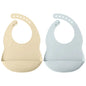 2PCS Toddler Silicone Breastplate Baby Bib Waterproof Solid Color Infant Bibs Newborn Feeding Burp Cloth Drooling Scarf