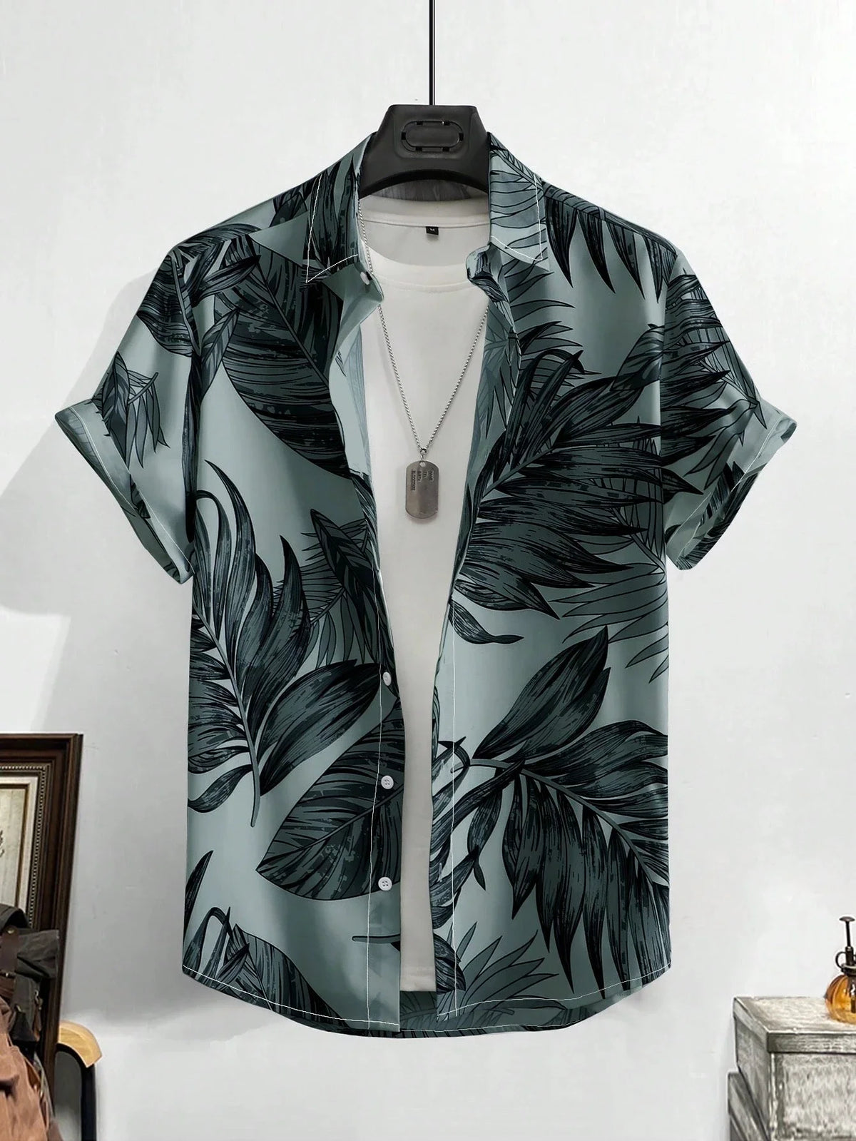 Hawaiian Shirt Man Print Casual Thin Beach Slim Fashion Shirt High Quality Luxury Black Social Vintage Funny Oversized Clothes