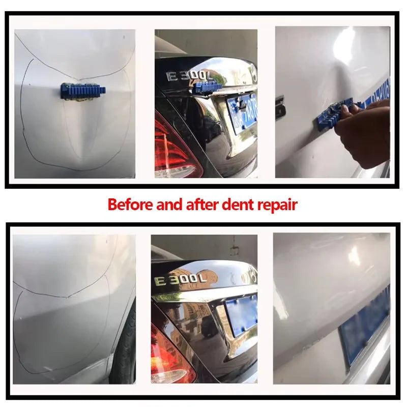 6Pcs Car Dent Repair Replacement Tool Universal Paintless Dent Repair Adhesive Blue Glue Tabs Tools Kit For Remover Hail Pit