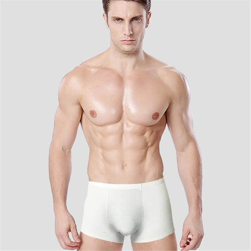 L-Xxxl Seamless Eisse Ide Boxer Men Solid Color Male Underpants Ultra Thin Sexy Underwear Summer Cool Trunk Shorts