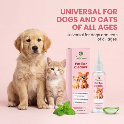 Pet Ear Cleaner Remove Earwax & Ear Mites Relieve Itching & Discomfort Reduce Inflammation Gentle Pet Ear Care Cleansing Drops