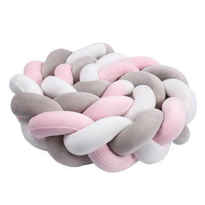 1-4M Baby Bumper Bed Braid Knot Pillow Cushion Bumper for Infant Crib Protector Cot Bumper Room Decor Crib Bedding Braid Set
