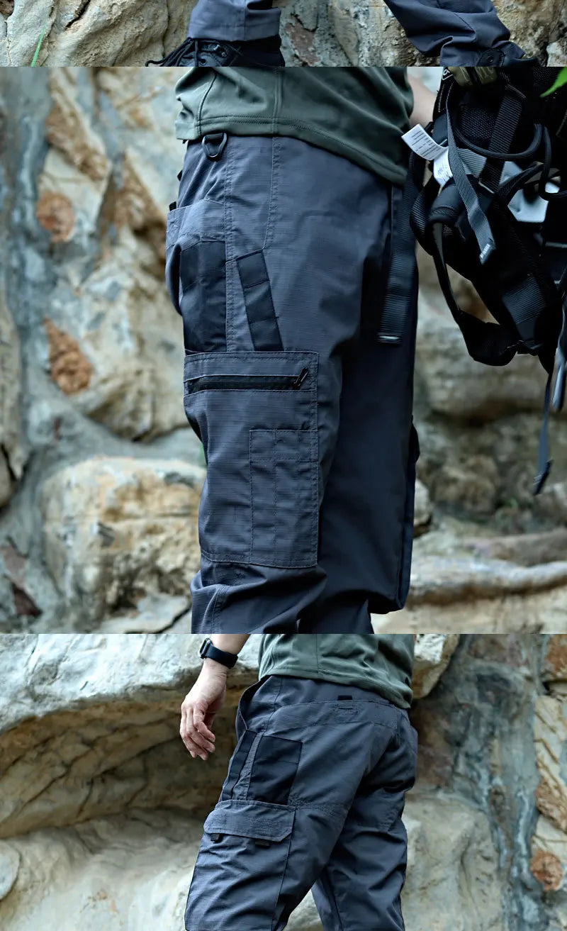 New Tactical Work Pants Men Outdoor Cargo Trousers Multi-pocket Waterproof Pant Autumn Spring Outdoor Workwear Hiking Trousers