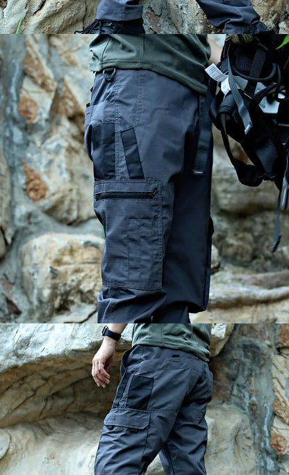 New Tactical Work Pants Men Outdoor Cargo Trousers Multi-pocket Waterproof Pant Autumn Spring Outdoor Workwear Hiking Trousers