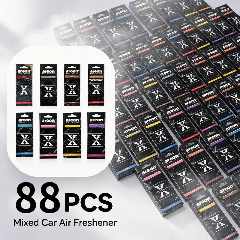 Areon X Version Mixed Scent Hanging Car Air Freshener Assorted Fragrance Paper Sheets For Auto Home Pack Of 8 To 216 Mixed Pcs