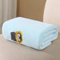 Baby Bath Towel Infant Swaddle Blanket Wrap Kids Cute Animal Embroidered Fleece Blanket Children's Soft Bathrobe Kids Blanket