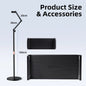 GOOJODOQ Tablet Stand Phone Holder Floor Lazy Support Stand Desktop Live Broadcast Stand Aluminum Alloy Retractable iPad Clip