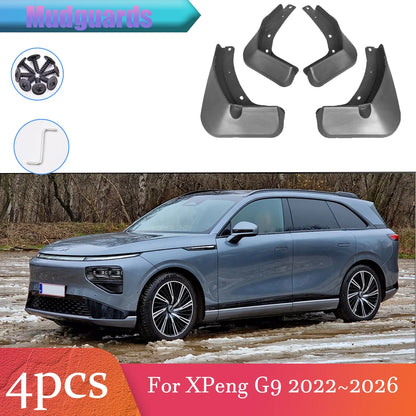 For XPeng G9 2022~2026 2023 2024 2025 Car Front Rear Wheel Mudguard Flaps Mud Skin Cover Guards Fenders Splash Parts Accessories
