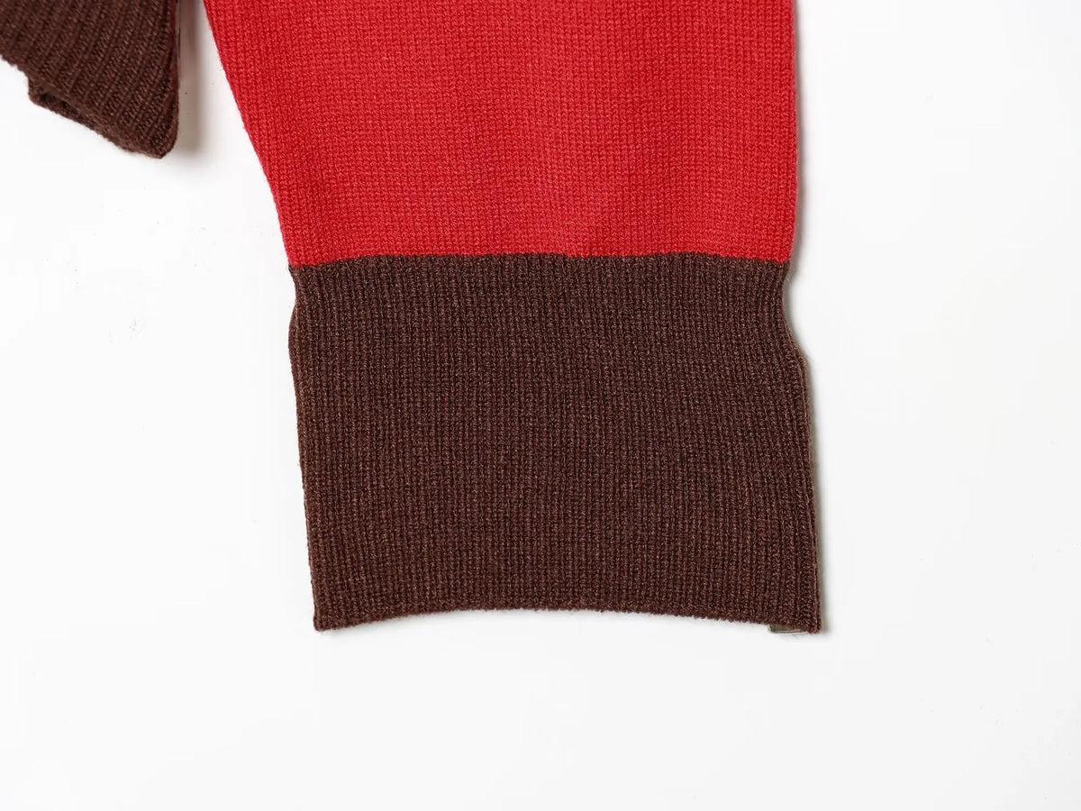 Sweater knitted Pullover Women's Spring 2026 New Fashion Striped Loose Polo neck Warm Women Sweater Chic Youth Holiday Pullover