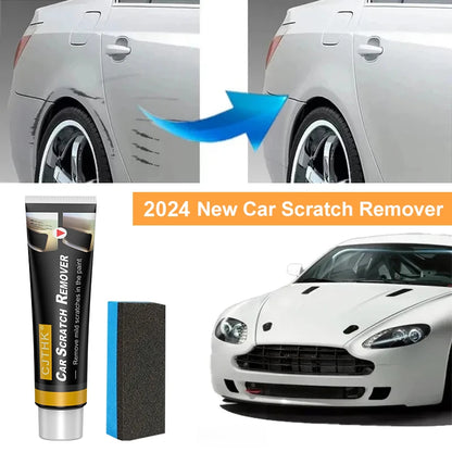 Car Scratch Remover Polishing Paste With Sponge Paint Care Restore Damaged Surface Smooth Finish For Auto Gloss