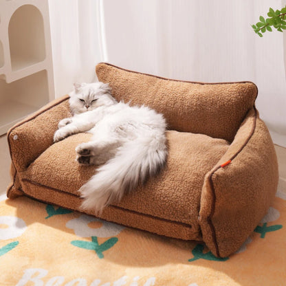 Pet Sofa for Dogs Cats Winter Warm Cat Bed Nest Dog Sleeping Mat Removable Washable Pet Supplies All-season Universal Kennels