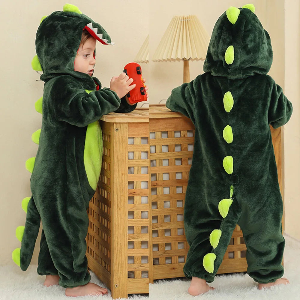 Baby Clothes Winter Pajamas Flannel Thermal Pijamas for Toddler Kids Boys Girls Squirrel Cow Onesies Infant Jumpsuit Pyjamas