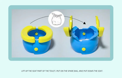 Children's Foldable Potty Training Seat Easy To Clean Toilet Seat Boys and Girls Birthday Gift Portable Travel Baby Potty