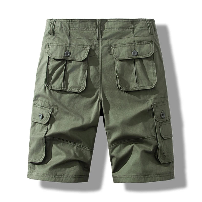 Men's Short Pants Cotton Cargo Shorts Tactical Breeches Casual Sports Man Hiking Fishing Streetwear