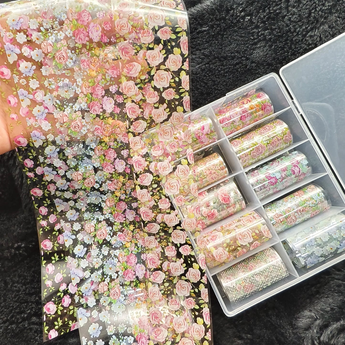 10Rolls Halloween  Flower Plaid Angel Marble  Bow Nail Foils Transfer Paper  Nail Art Stickers   Decal  Nails Decoration