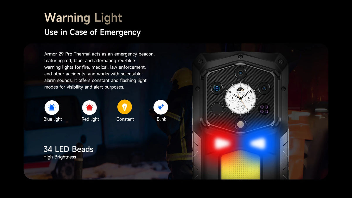 World Premiere Ulefone Armor 29 Pro Thermal Version 5G AI Rugged Phone 21200mAh 120W 64MP Night Vision 6.67" 120Hz 512GB ROM
