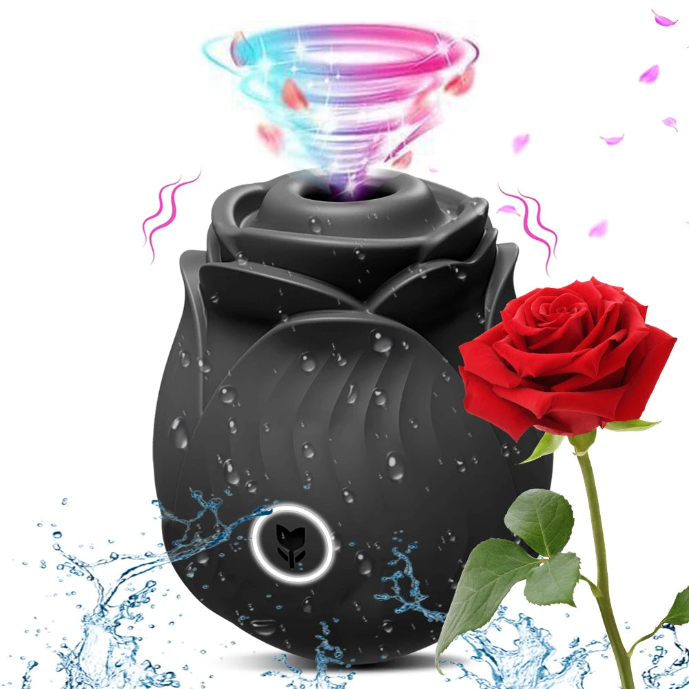 Sexy Adult Female Rose-Sucking Dildo Vibrator Women Nipple Clit Stimulator Vibrating Penetration Vagina Vibrator Erotica Toys
