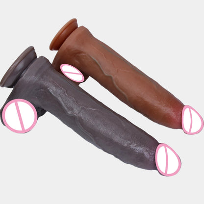 Huge Realistic Brown Giant Long Dildo Soft Silicone Vaginal Masturbators Penis Erotic Toy for Women Suction Cup Thick Glans Dick