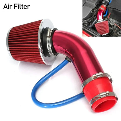 Car Modified High Flow Air Filter Mushroom Head Universal Air Filter 76mm Refitted Winter Cold Air Filter Intake Pipe Kit