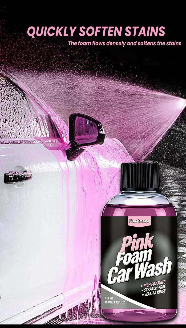 Pink Foaming Extreme Bodywash & Wax Foaming Car Wash Soap, (Works with Foam Cannons/Guns or Bucket Washes) For Cars, Trucks
