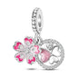 Original 925 Sterling Silver Charm Beads Clover Sunflower Tulip Carnation Pendant For Women Jewelry Fashion Gift