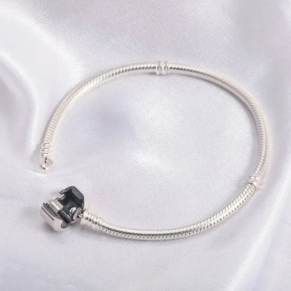 Handmade Original Fine Jewelry 925 Silver Charm Bracelet Soft Smooth Snake Bone Bracelets for Women
