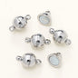 4/6pcs/lot 8*14MM 14K/18K Gold Plated Metal Brass Magnetic Bracelet Clasp Beads for DIY Jewelry Making Findings Accessories