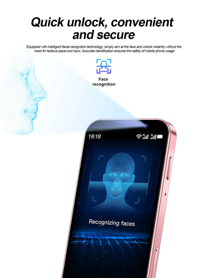 SERVO 17SE MINI 3G Tiny Smartphone Android System Play Store 2GB+16GB WhatsAPP GPS WiFi Dual SIM Card 3.0" Small Smart Cellphone