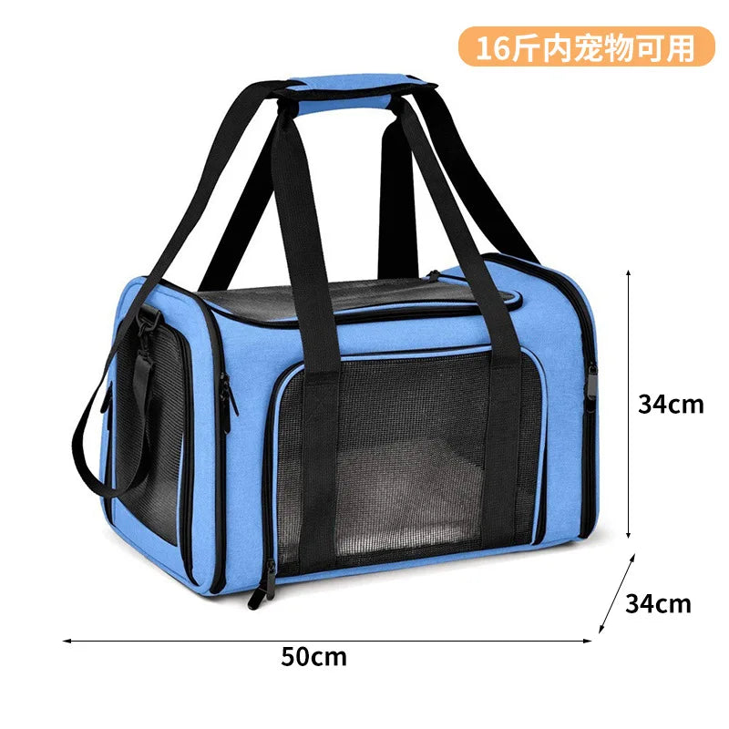 Large Capacity Mesh Breathable Pet Bag Outdoor Portable Cat Backpack Breathable Mesh Pet Travel Carrier Cats Daily Outdoor Use
