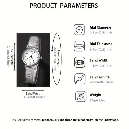 Women Fashion Watch Casual Bracelet Watches Set Ladies Simple Dial Quartz Wristwatches Dress Clock Montre Femme
