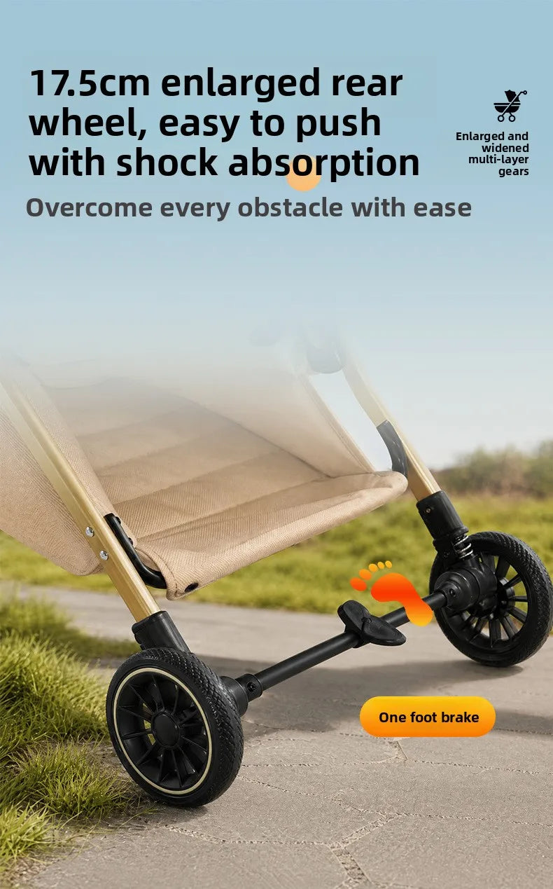 Pet Stroller One Button Foldable Cat Dog Outdoor Travel Cross Border Pet Stroller Pet Trolley Stroller for Dog Puppy Stroller