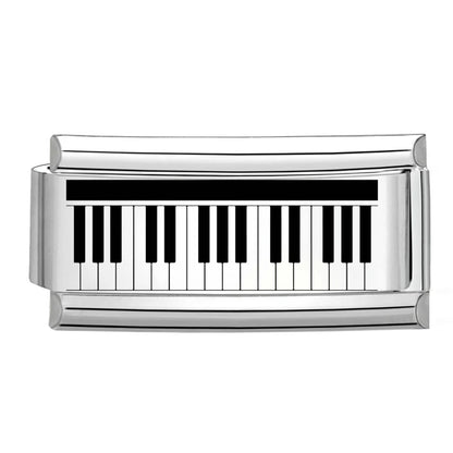 Laser Engraving Piano Heart Star Wings NO.7 Lips Italian Charm Links Fit 9mm Bracelet Stainless Steel Men Women DIY Making Gifts