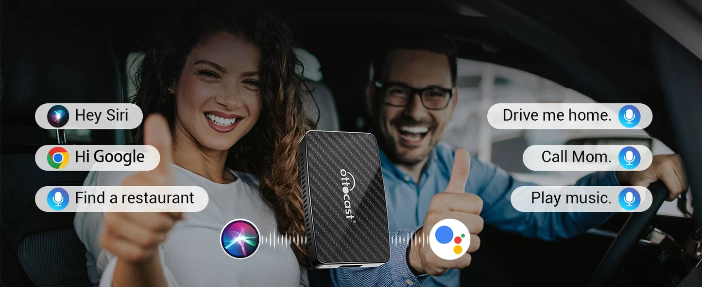 OTTOCAST Play2Video Pro Ai Box Pro Built in YouTube Netflix IPTV Video Box Wired to Wireless CarPlay Android Auto Adapter