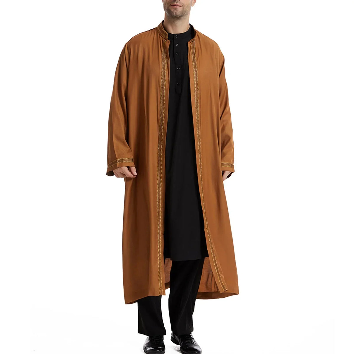 Dubai Saudi Muslim Men Open Abaya Kimono Dresses Turkey Eid Ramadan Islamic Kaftan Arabic Long Robe Caftan Jubba Thobe Clothing