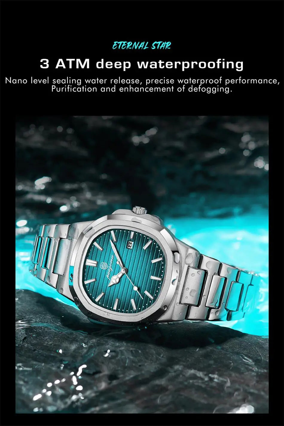 2026 New For Men Fashion Brand Male Watch Waterproof Luminous Stainless Steel Watches  Date Week Casual Quartz Men's Clock Reloj