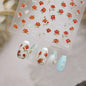 Gold Leaf White Flower Bouquet Floral Petal Tulip Bloom Charming Retro Metal Self Adhesive 5D Nail Art Sticker Manicure Decals