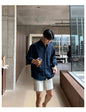 Men's Cotton Linen Shirt Wrinkle Free Casual Breathable Long Sleeve Shirt for Men Sun Protection Comfortable Boho Style Shirt