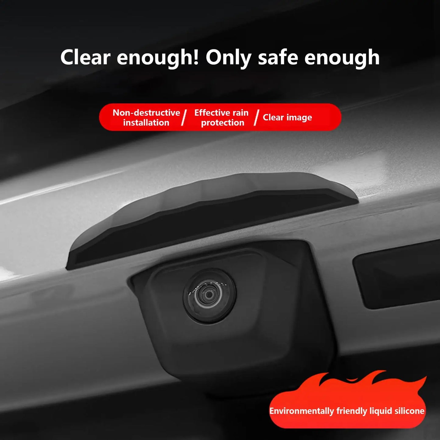 Universal Car Rear Camera Cover Waterproof Anti-Rain Protection Guard Modification Easy Installation Protector Car Accessories