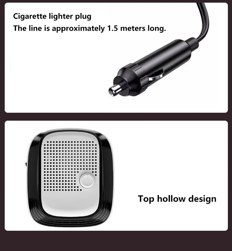 Fast Heating 12V/24V Car Heater & Defroster, Dual Speed Quick Warm Up, Front Demister for Winter Car Heating & Defogging
