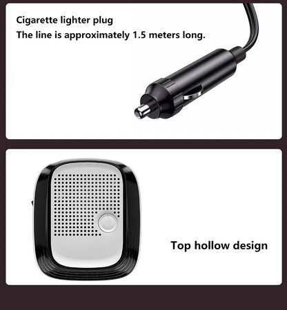 Fast Heating 12V/24V Car Heater & Defroster, Dual Speed Quick Warm Up, Front Demister for Winter Car Heating & Defogging