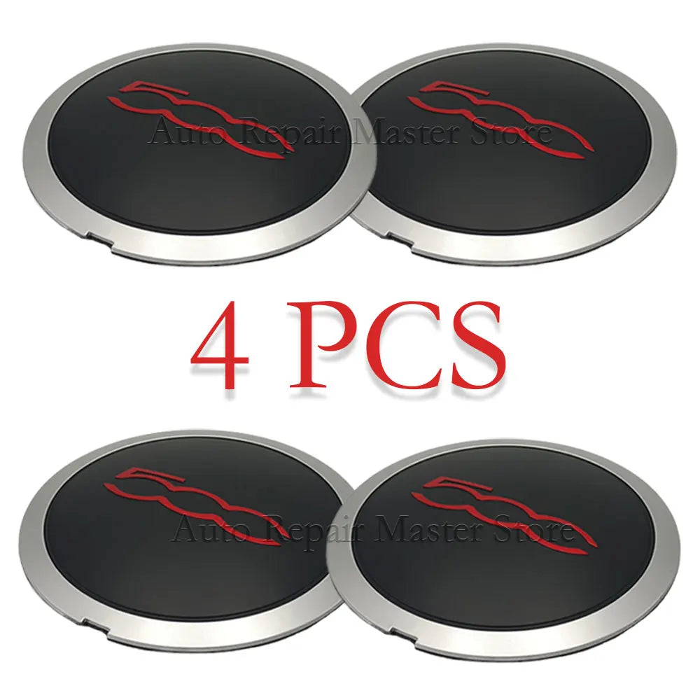 51884863 68078419AC 68078421AC 4PCS 133mm Hubcap Wheels Centre Hub Caps Set Dust Cover Wheel Hub Cap Replacement for Fiat 500