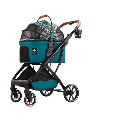 2026 New Dog Stroller Lightweight Foldable Separable Pet Cart, 21.5cm Large Wheel Safe Box for Cat Dog Outdoor Travel 강아지 유모차